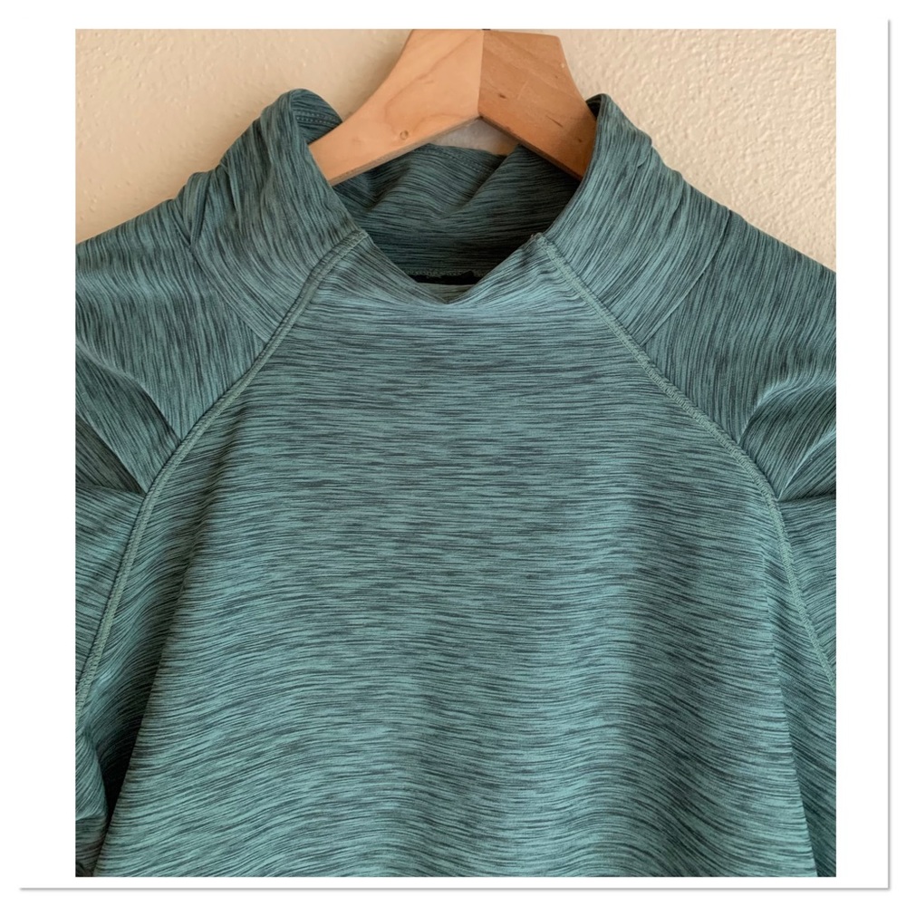 Prana Zandra Funnel Neck Yoga Top Heathered Green Size Large - Picture 3 of 9